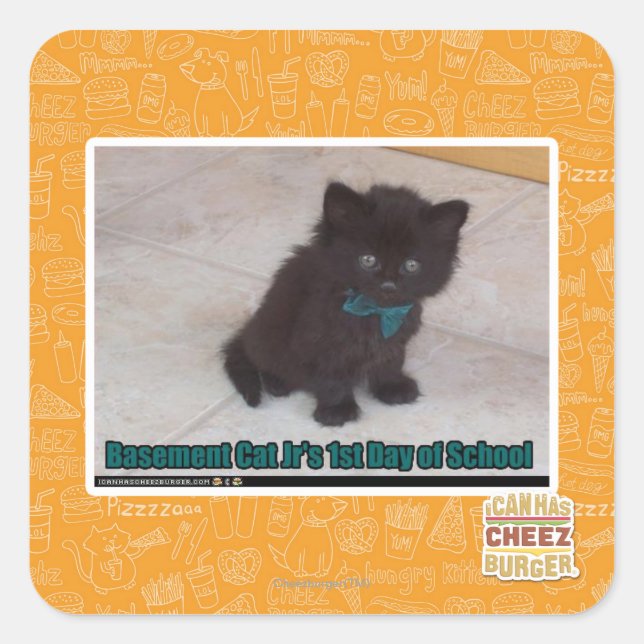 Sticker Carré 1er jour de l'école (Devant)