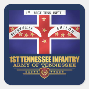 Sticker Carré 1ère Infanterie du Tennessee