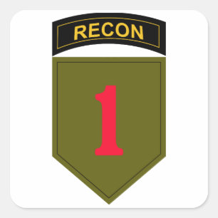 Sticker Carré 1re division d'infanterie Recon