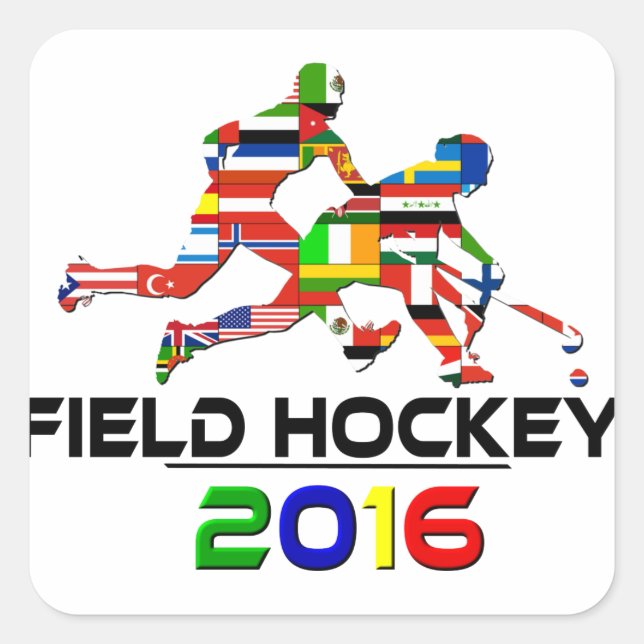 Sticker Carré 2016 : Hockey sur gazon (Devant)