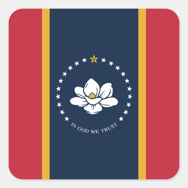 Sticker Carré 2020 Nouveau Mississippi En Dieu Nous Faisons Conf (Devant)