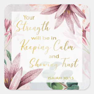 Sticker Carré 2021 JW Année Texte - Gardez le calme et Afficher 