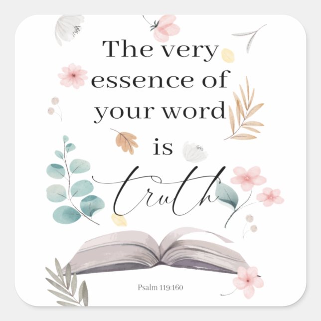 Sticker Carré 2023 JW année texte Psaume 119:160 (Devant)