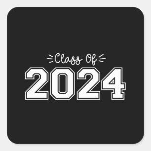 Sticker Carré 2024 seniors, Classe de 2024 Graduation