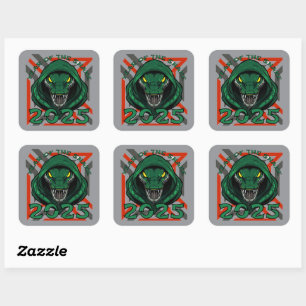 Sticker Carré 2025 YEAR OF THE SNAKE chinois nouvelle année cade