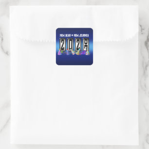 Sticker Carré 2027 Nouvel An Odomètre