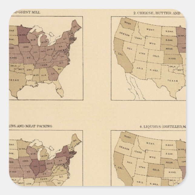 Sticker Carré 204 Manufactures/mille² (Devant)