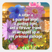 (20 pcs) Elegant Flowers & Sister Quote | Spécial