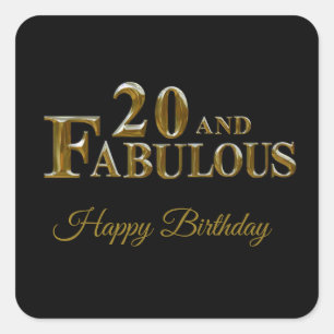 Sticker Carré 20e anniversaire 