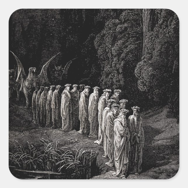 Sticker Carré 24 Aînés dans le concours céleste - Purgatoire (Devant)