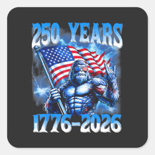 Sticker Carré 250 Ans Américain 1776 2026