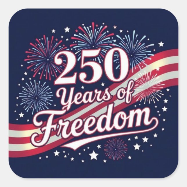 Sticker Carré 250 ans de liberté  (Devant)