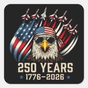 Sticker Carré 250 Ans de Liberté Américaine