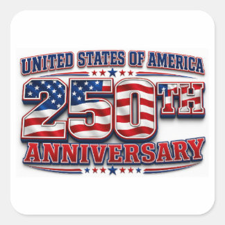 Sticker Carré 250e anniversaire des États-Unis d'Amérique