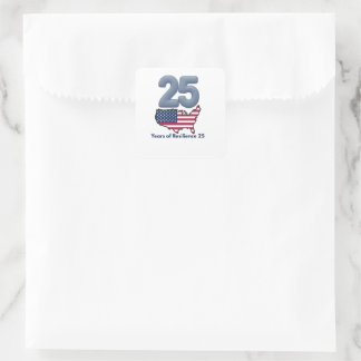 Sticker Carré 25e anniversaire de la Journée des patriotes 9/11