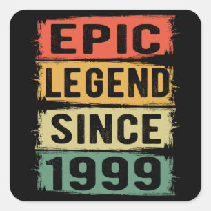 Sticker Carré 26 ans Anniversaire Epic Légende 26e anniversaire