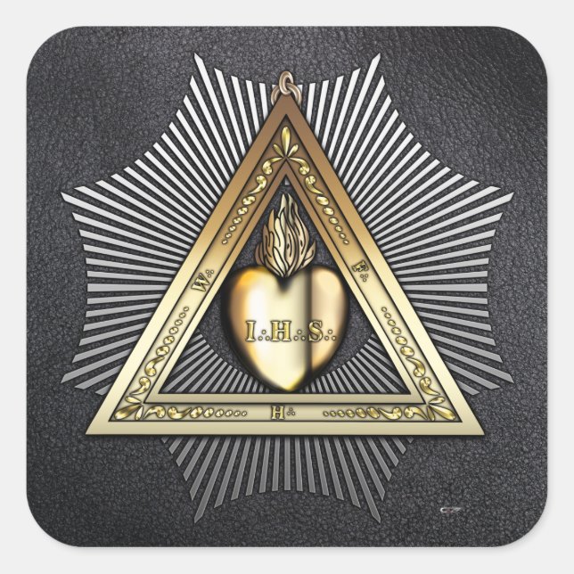 Sticker Carré 26e degré : Ami et Frère Éternel (Devant)