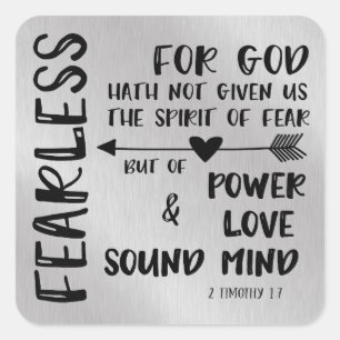 Sticker Carré 2 Verse de la Bible Timothée