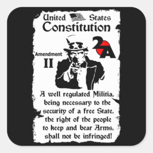 Sticker Carré 2e amendement