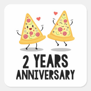 Sticker Carré 2ème anniversaire 2 ans