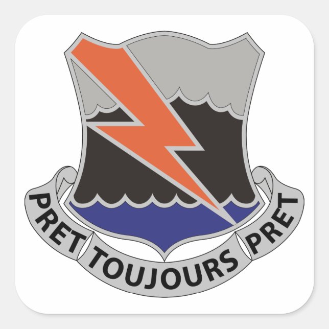 Sticker Carré 304e Bataillon des transmissions (Devant)