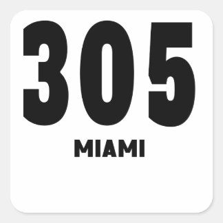 Sticker Carré 305 Miami