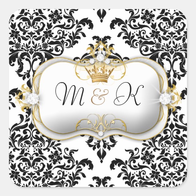 Sticker Carré 311 Ciao Bella & Lovey Dovey Damask (Devant)