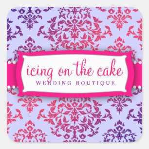 Sticker Carré 311 Glacage sur le gâteau rose et lavande 2