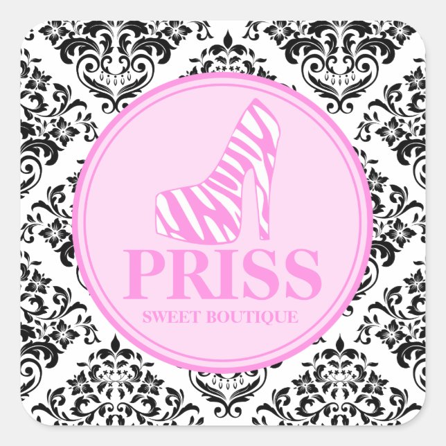 Sticker Carré 311 Miss Priss Zebra Heel (Devant)