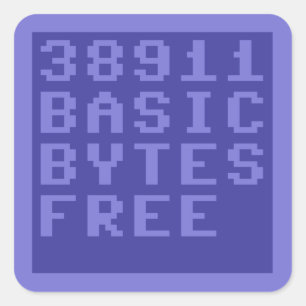 Sticker Carré 38911 OCTETS DE BASE GRATUITS (Commodore 64)