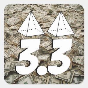 Sticker Carré 3,3 millions pour ces 2 sommets de pyramide
