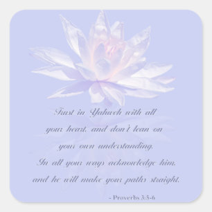 Sticker Carré 3:5 de proverbes - citation de vers de bible de 6