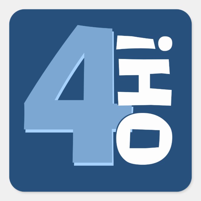 Sticker Carré 40e anniversaire de l'année personnalisée Marine e (Devant)