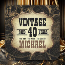 40e anniversaire Thème Vintage Anniversaire Fête N