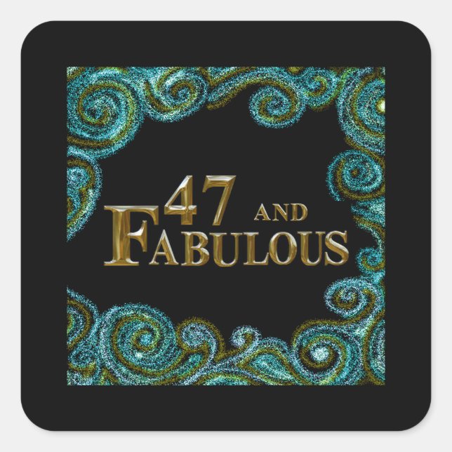Sticker Carré 47e anniversaire  (Devant)