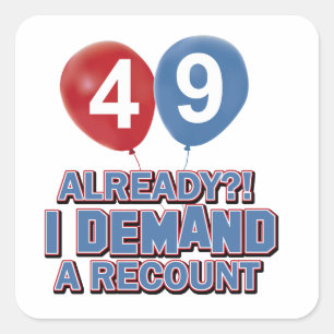 Sticker Carré 49e anniversaire