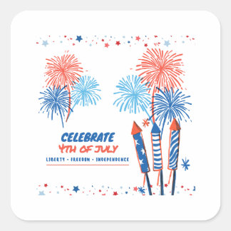 Sticker Carré 4 juillet 