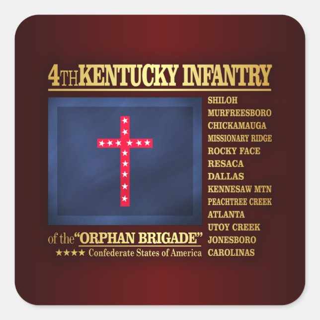 Sticker Carré 4e infanterie du Kentucky (BA2) (Devant)