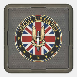 Sticker Carré [500] Insigne du Special Air Service (SAS) [3D]