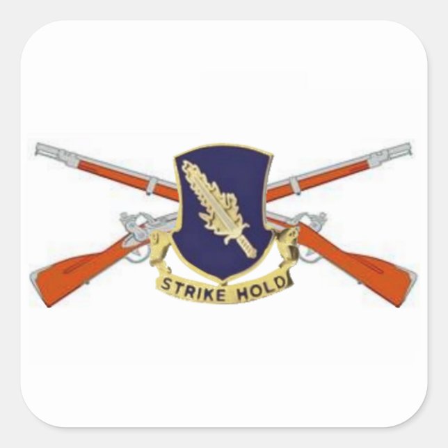 Sticker Carré 504TH L'INFANTERIE DUI/CROSSED FUSILLE des (Devant)