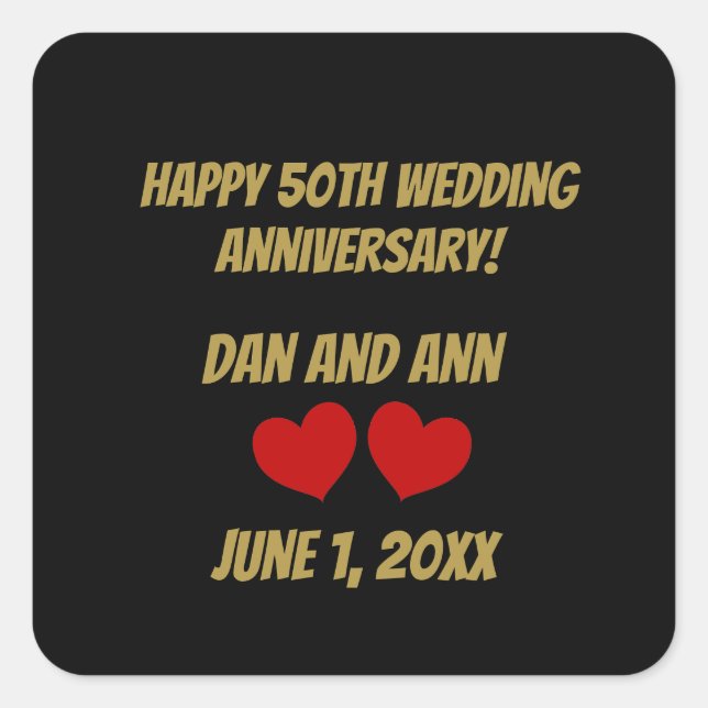 Sticker Carré 50e Anniversary (Devant)