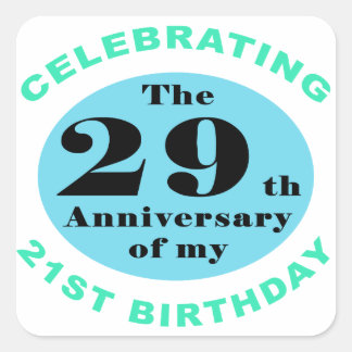 Sticker Carré 50e Humour d'anniversaire