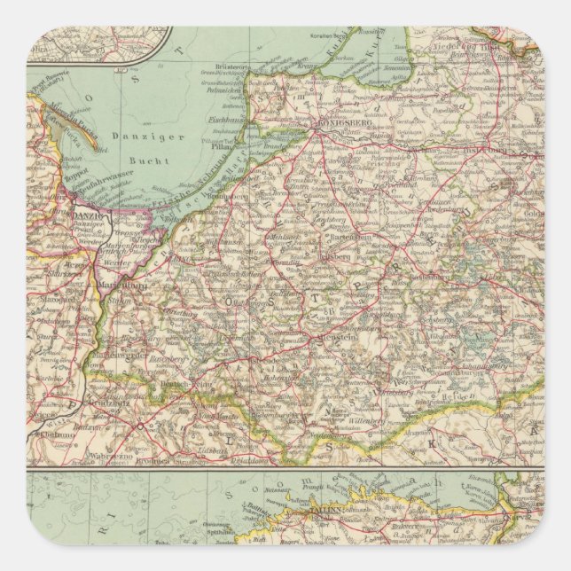 Sticker Carré 58 Prusse orientale, États baltes (Devant)