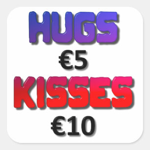 Sticker Carré 5 Euro Baisers 10 Euro