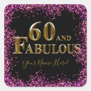 Sticker Carré 60e anniversaire 