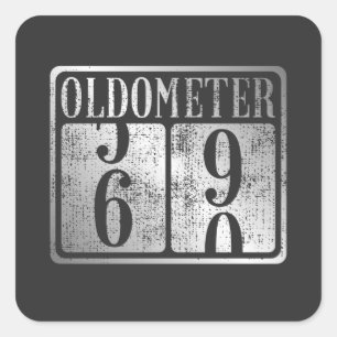 Sticker Carré 60e anniversaire Oldometer 59-60 Vintage