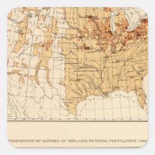 Sticker Carré 66 indigènes Irlande 1900