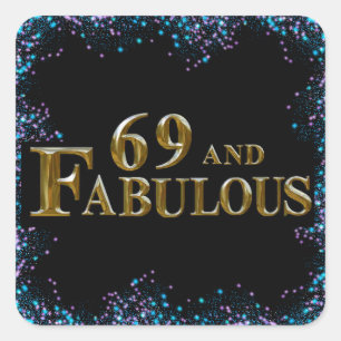 Sticker Carré 69e anniversaire