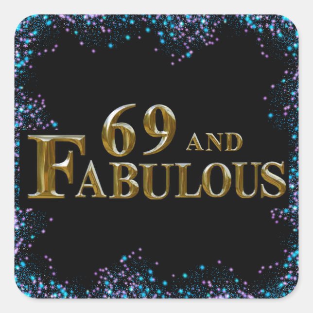 Sticker Carré 69e anniversaire  (Devant)