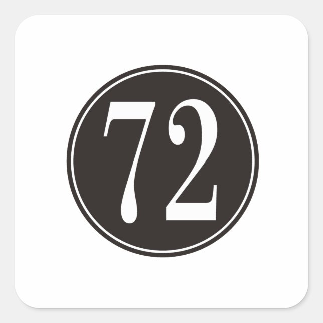 Sticker Carré #72 Cercle noir (Devant)